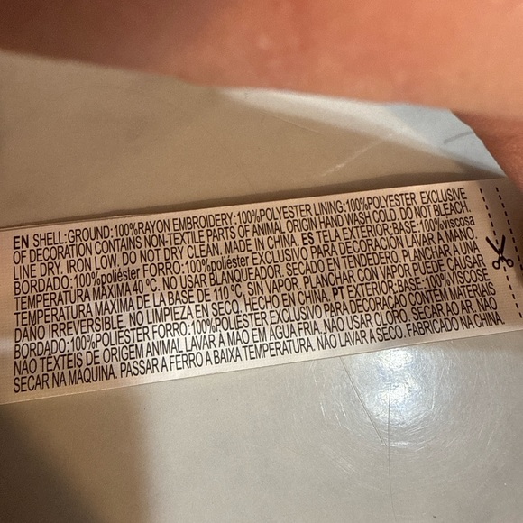 Forever 21 Button Down Slit Front Cream Midi Dress with Floral Embroidery Size M - Picture 7 of 8